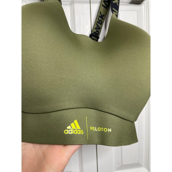 Adidas Ivy Park Peloton Womens 3X Olive Green Sports Bra - Picture 2 of 8